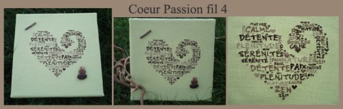 Doux coeur, Taille:114pts x 130pts brodé sur de la toile Lugana 10 fils/cm Vert Anis Doux coeur