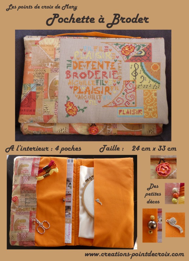 Grande pochette à broder