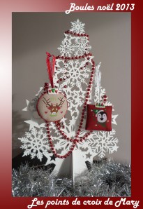 kit boules pingouin et renne à broder