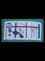 Carrés verts et violets