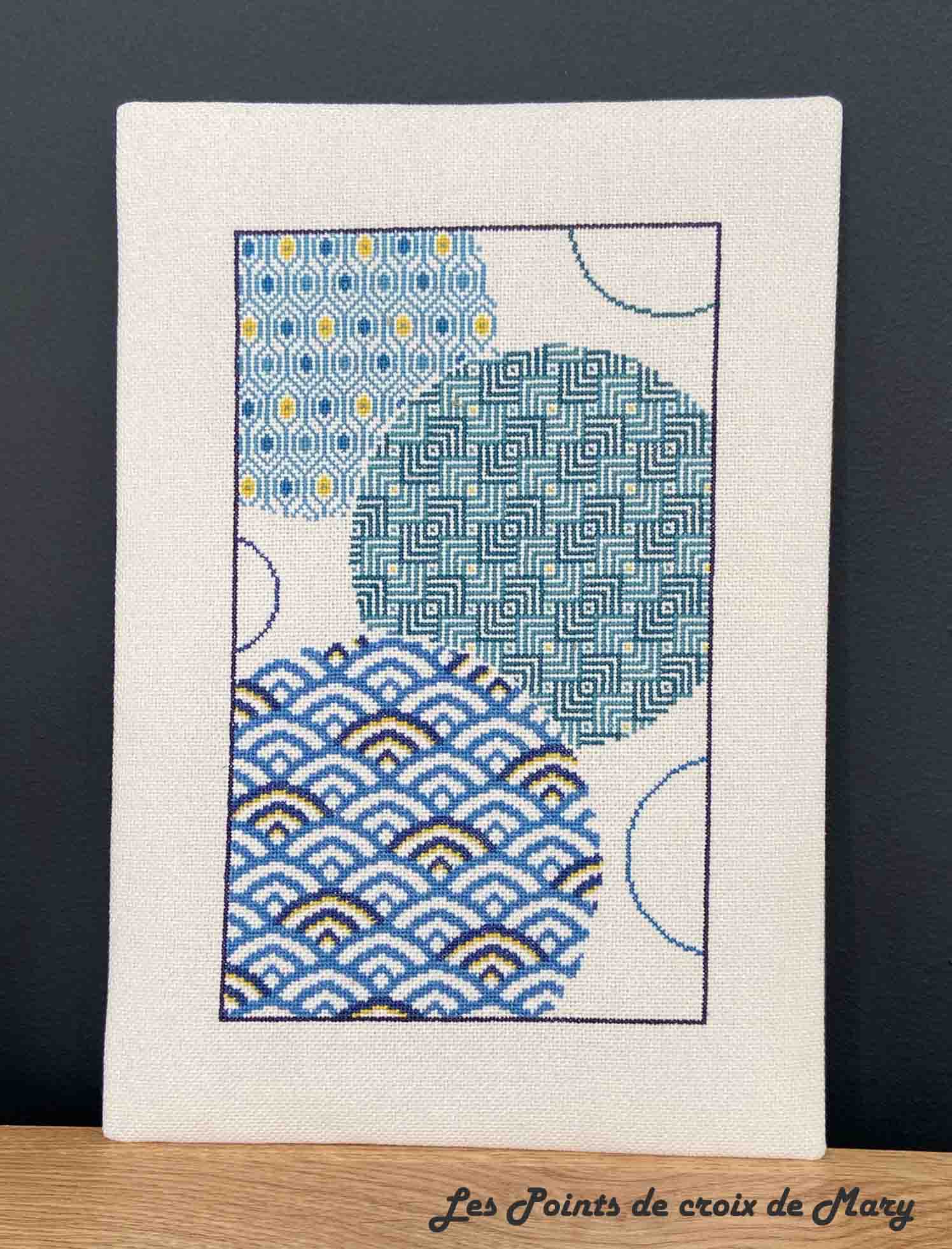 sashiko bleu 1 p